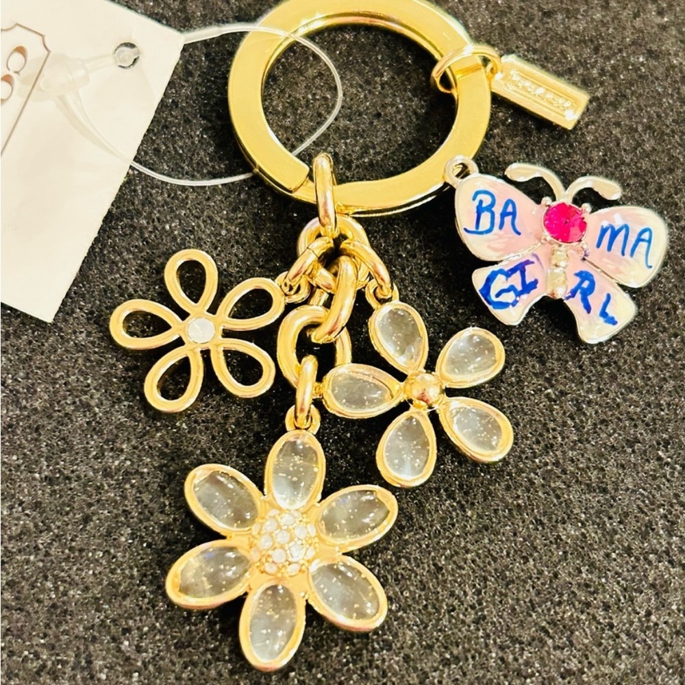 π°SOLDπ°RARE Coach Flower Keychain/ Bag Charm - Picture 2 of 14